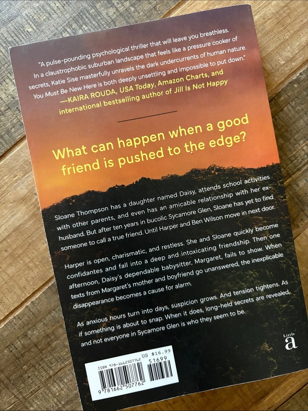 Book - You Must Be New Here - Sunset Orange Paperback mystery/thriller